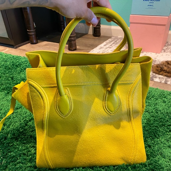 Luggage Cabas Phantom Citron Yellow Pony Hair Tote - Picture 2 of 4